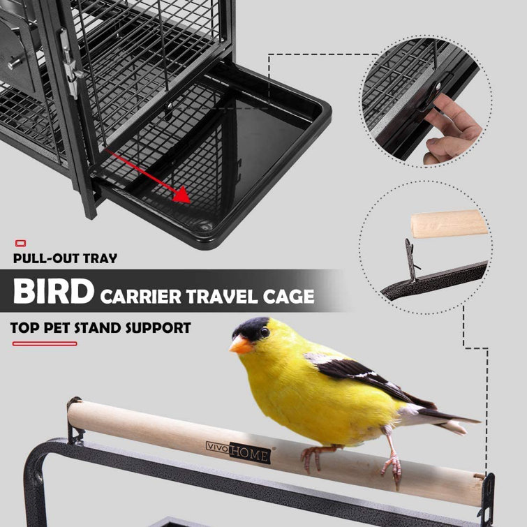 Travel bird store cage for parrot